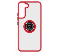 Cover Galaxy S22 Plus Bimateria Anello Metallico Supporto Rossa