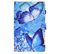 Cover Galaxy Tab A 10.1 (A6 2016), Custodia a libro di alta qualità con copertina a portafoglio con supporto di carta per tablet Samsung Galaxy Tab A6 10.1 "(SM-T580 / T585) (Blue Butterfly)