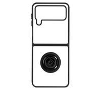 Cover Galaxy Z Flip4 Bimateria Anello Metallico Supporto Nera