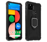 Cover Google Pixel 4A 5G Bi-materiale Anello Supporto Video nero