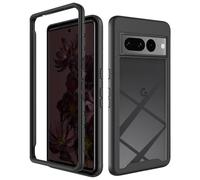 Cover Google Pixel 7 Pro Retro Plexiglass Fronte Polimero Bordo Nero
