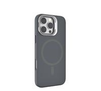 Cover Grigio per iPhone con Supporto in Vetro Integrato per Fotocamera e MagSafe