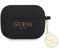 Guess GUAPLSC4EK - Custodia per AirPods Pro, in silicone, collezione Charm di colore nero