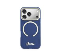 Cover Guess IML Protezione Completa Blu Compatibile MagSafe per iPhone 17 Pro Max