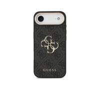 Custodia Guess 4G Big 4G Classic Logo per iPhone Air, nera e oro.