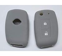 Cover Guscio Chiave Compatibile Con Nissan Juke Qashqai Note Micra Silicone 2 Tasti Portachiavi Custodia Morbido Protezione Telecomando Auto 7 COLORI di qualità (grigio)