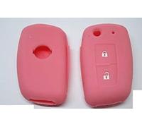 Cover Guscio Chiave Compatibile Con Nissan Juke Qashqai Note Micra Silicone 2 Tasti Portachiavi Custodia Morbido Protezione Telecomando Auto 7 COLORI di qualità (rosa)