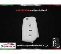 Cover Guscio Chiave Compatibile Con Toyota Citroen Peugeot Silicone 3 Tasti Portachiavi Custodia Morbido Protezione Telecomando Auto 3 COLORI di qualità (bianco)