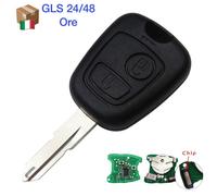 COVER GUSCIO CHIAVE COMPATIBILE PER CITROEN TELECOMANDO TASTI + CHIP+trasponder