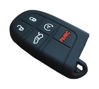 Cover Guscio Chiave in Silicone Gomma Compatibile Con Renegade Grand Cherokee Compass 500X Freemont Portachiavi Custodia Morbido Protezione Telecomando Auto Keyless (Nero)