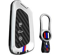 Cover Guscio Chiave per VW Golf GTI MK8 ID.3 ID.4 Atlas Seat Tarraco Ateca Cupra Formentor Born, Morbido Protezione Telecomando Auto Custodia Protezione Telecomando Auto Cover Chiave,Silver