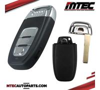 Cover Guscio Chiave Telecomando per Audi A6 A7 A8 / 3 TASTI CROMATO con Lama