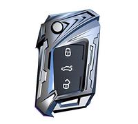 Cover Guscio per chiave auto in lega di zinco per VW Bora Golf 7 Tiguan Touran L-amando Lavida plus (Argento)