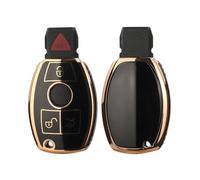 Cover Guscio Scocca Chiave 3 BTN Custodia Morbida Per Chiave Auto In TPU Protezione Fob Per A B C S CLA CLS GLA GLC GLE W212 S212 E300 Accessori Cover Guscio Chiave(Svart)