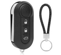 Cover Guscio Scocca Chiave Telecomando 3 Tasti, Guscio Chiave, Ricambio Chiave Telecomando Auto con Catena Chiave Compatibile con Grande Evo Panda Bravo Stilo 500 L et Lancia Y Punto