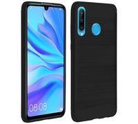 Cover Huawei P30 Lite Finitura Carbonio Effetto Spazzolato Nero