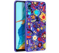 HUAWEI - Cover Policarbonato Huawei P30 Lite Floral Blue - SPEDIZIONE GRATUITA