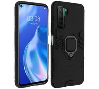 Cover Huawei P40 Lite 5G Bi-materiale Anello Supporto Video nero