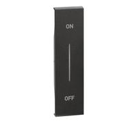 Cover illuminabile Bticino Living Now simbolo ON-OFF 1M Nero KG01MHAG