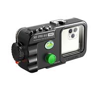 Cover impermeabile per iPhone 7/8 plus nera, custodia da immersione fino a 195 piedi/60 metri sott'acqua subacquea da 5.5 pollici