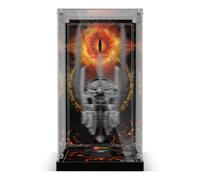 Cover in acrilico compatibile con il casco Lego Sauron's 11373, trasparente Dustproof Showcase con illuminazione a LED e background HD (Only Case - Model Not Included)