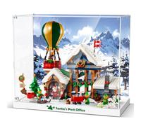 Cover in acrilico compatibile con Lego 10339 Santa Post Office (Box Only, No Model) Dustproof Trasparente HD Backdrop Display Case Compatibile con Lego Santa's Post Office Building Kit