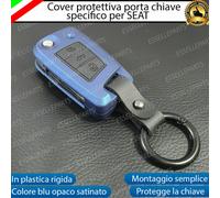 COVER IN PLASTICA RIGIDA PER CHIAVE TELECOMANDO PER SEAT BLU OPACO SATINATO