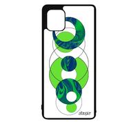 Cover in silicone marmo per Galaxy Note 10 lite materiere custodia fondo verde A81 nero geometria effetto telefono granito made in France per Samsung