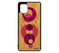 Cover in silicone Note 10 lite legno marmo geometria texture telephone design granito rotondo frassino case colorato rosa motivo per Samsung Galaxy