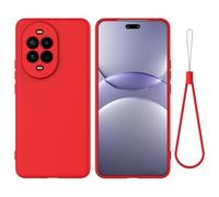 Cover in Silicone per Huawei nova 14 Pro, Custodia Antiurto e Antigraffio con Fodera in Microfibra, Protezione Morbida per Uomo e Donna Custodia per Huawei nova 14 Pro (Rosso)