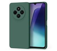 Cover in silicone per Xiaomi Redmi 14C 4G Custodia/Xiaomi Poco C75 4G/Redmi A4 5G, setosa al tatto, in gel di gomma, protezione completa, antiurto, liquido, verde scuro
