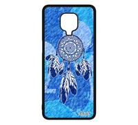 Cover in Silicone per Xiaomi Redmi Note 9 Pro Actrape Reve Mandala Accessorio Stella Zen Nero Originale Yoga Piuma Sensore Etnico Blu