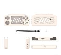 Cover in silicone personalizzabile per console portatile Miyoo A30, protegge da graffi e accumulo di polvere (bianco)