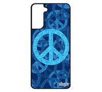 Cover in silicone S21 FE Peace and Love Immagine Ragga Tatuaggio Blu filosofia Pace e amore Telefono di protezione Yoga per Samsung Galaxy