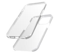 Cover integrale per iPhone 13 Pro Max retro rigido e fronte morbido trasparente