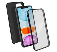 Cover iPhone 11 Silicone Fronte Retro Nero