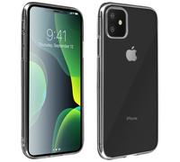 Cover iPhone 11 Silicone Morbida/Pellicola Vetro Temperato 9H Nero