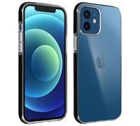 Cover iPhone 12 / 12 Pro Contorno Cromato Retro Trasparente Akashi Nero