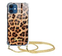 Cover iPhone 12 e 12 Pro con Catena Guess Leopardata