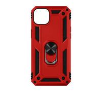 Cover iPhone 14 Anti-urto Ibrida Anello Sostegno Funzione Supporto Rossa