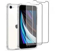 Cover iPhone SE(2020/2022)/iPhone 8/7/6s e 2 schermi di protezione - TPU - Trasparente