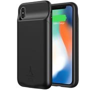 Cover iPhone X / XS Protezione Rigida 2 in 1 Batteria 3500mAh Akashi Nero