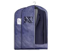 COVER IT Custodia Porta Abiti Blu Navy 100x60x7cm - 2 Pezzi - Copriabiti Antipolvere Con Tasca Posteriore - Custodia Abiti Armadio - Copri Abiti Da Armadio - Custodie Abiti Armadio