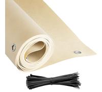 COVER IT Telo Frangivista con Occhielli Beige 90 x 700 cm per Balcone