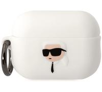 Karl Lagerfeld Custodia AirPods Pro 2 Karl Head 3D NFT in silicone Bianco