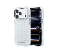 Cover Karl Lagerfeld Strass Logo Metallizzato Bianca per iPhone 18 Pro Max