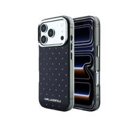 Cover Karl Lagerfeld Strass Logo Metallizzato Nera per iPhone 18 Pro Max