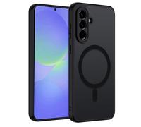Cover Magnetica per Samsung Galaxy A36 5G, Custodia Traslucida Opaca Posteriore Hard PC con Bumper Silicone TPU Ultra Sottile Antiurto Protettiva Caso, Nero