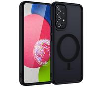 Cover Magnetica per Samsung Galaxy A53 5G, Custodia Traslucida Opaca Posteriore Hard PC con Bumper Silicone TPU Ultra Sottile Antiurto Protettiva Caso, Nero