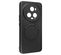 Cover MagSafe per Honor Magic 5 Pro semirigida con anello magnetico nera